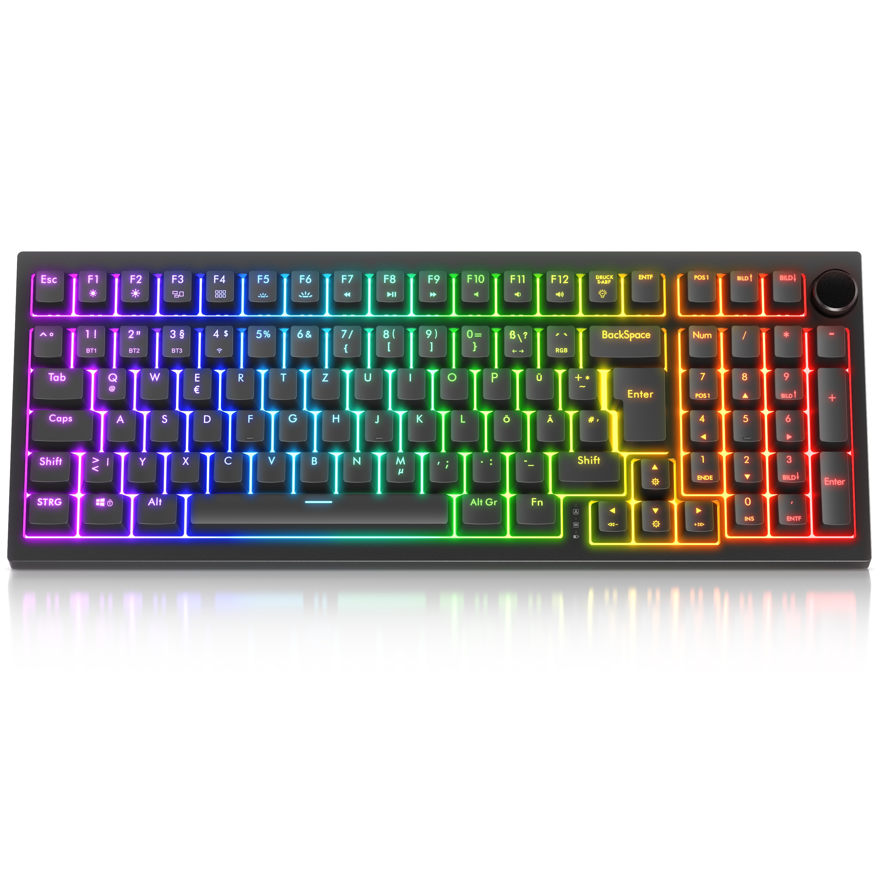 Titanwolf Gaming-Tastatur, CLAW Gaming Tastatur, 99 Tasten mechanisch, RGB, Hot-Swap, QWERTZ, schwarz - Bild 1