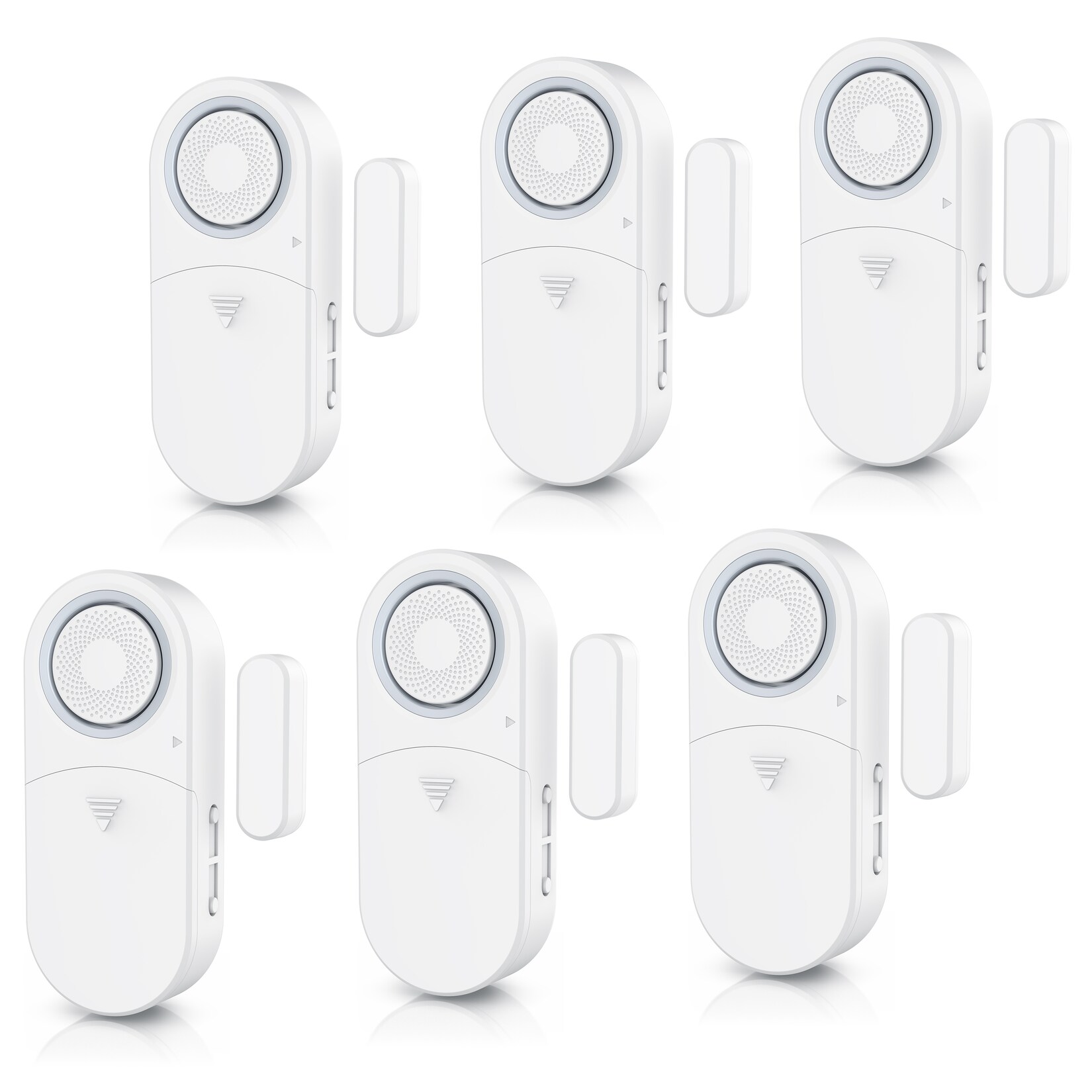 Bearware 6x Fensteralarm 120 dB, Tür- & Fenster-Sensor, Einbruchschutz, Alarmanlage, mit Batterien