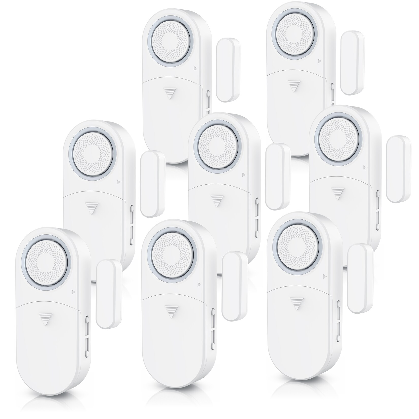 Bearware 8x Fensteralarm 120 dB, Tür- & Fenster-Sensor, Einbruchschutz, Alarmanlage, mit Batterien