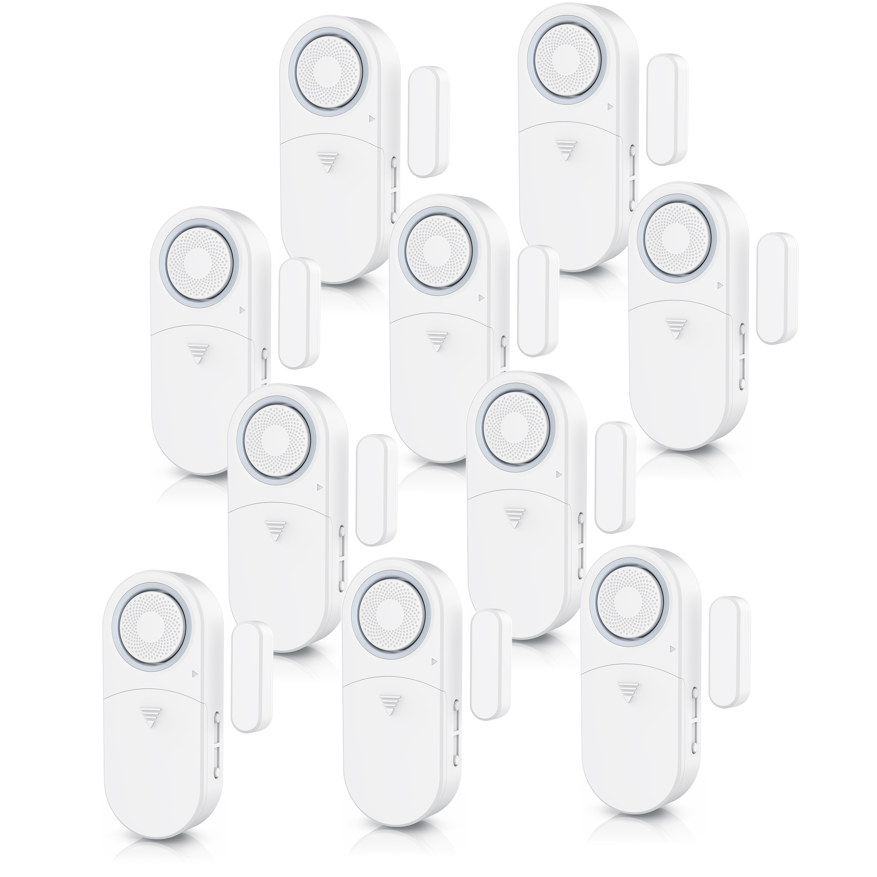 Bearware 10x Fensteralarm 120 dB, T&uuml;r- & Fenster-Sensor, Einbruchschutz, Alarmanlage, mit Batterien - Bild 1