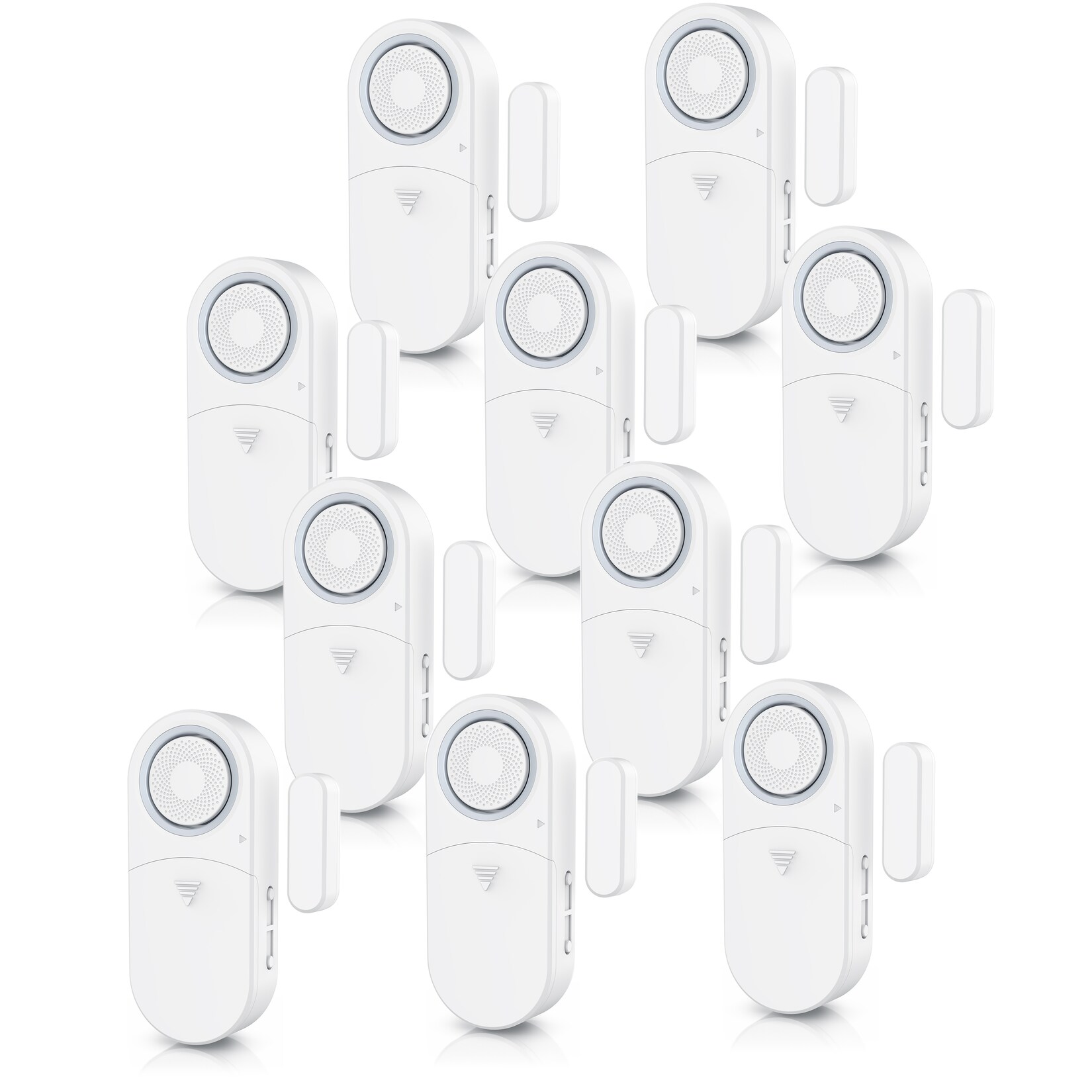 Bearware 10x Fensteralarm 120 dB, Tür- & Fenster-Sensor, Einbruchschutz, Alarmanlage, mit Batterien
