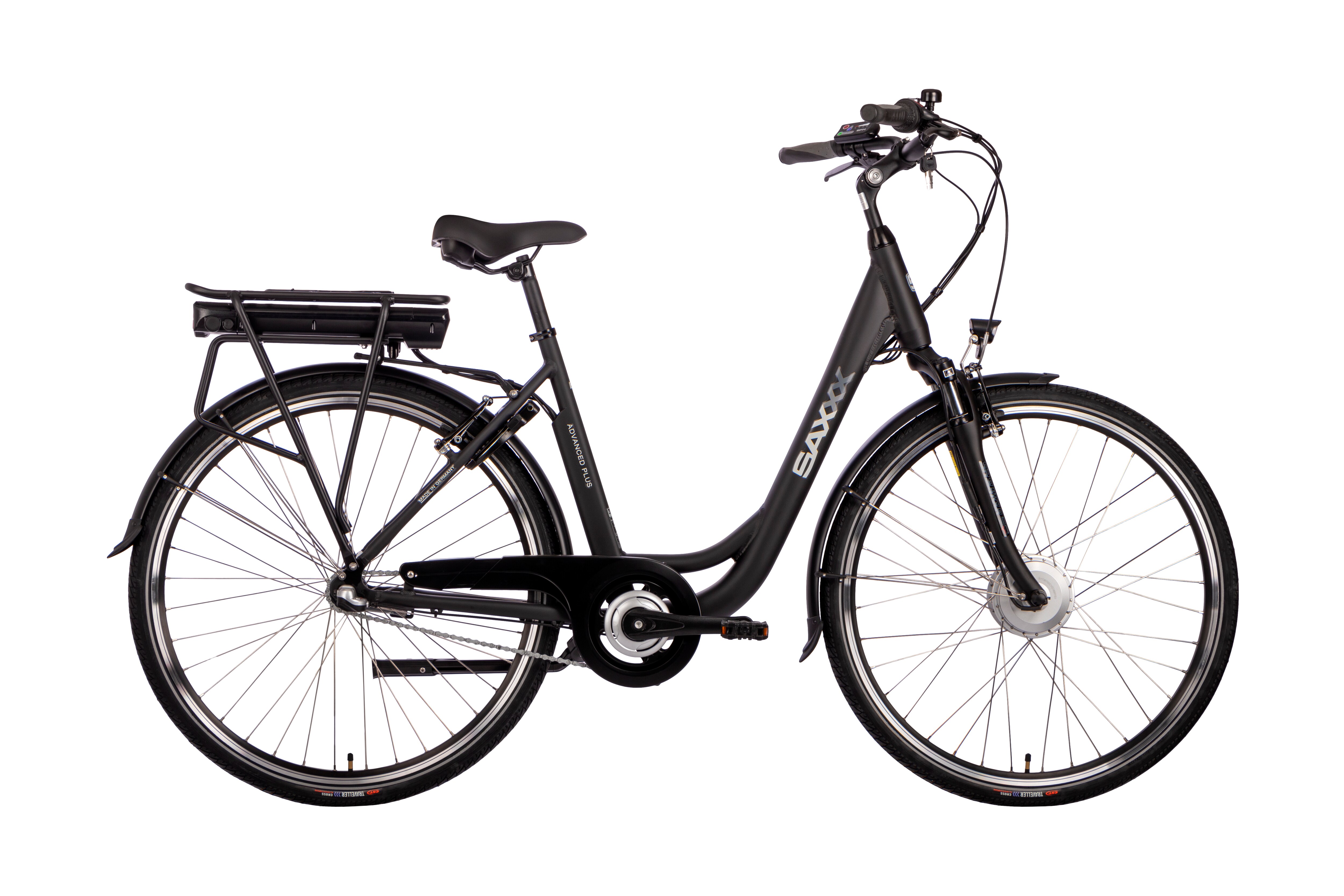 SAXXX Advanced Plus E-Citybike Wave R&uuml;cktrittbremse 3 Gang schwarz matt - Bild 1