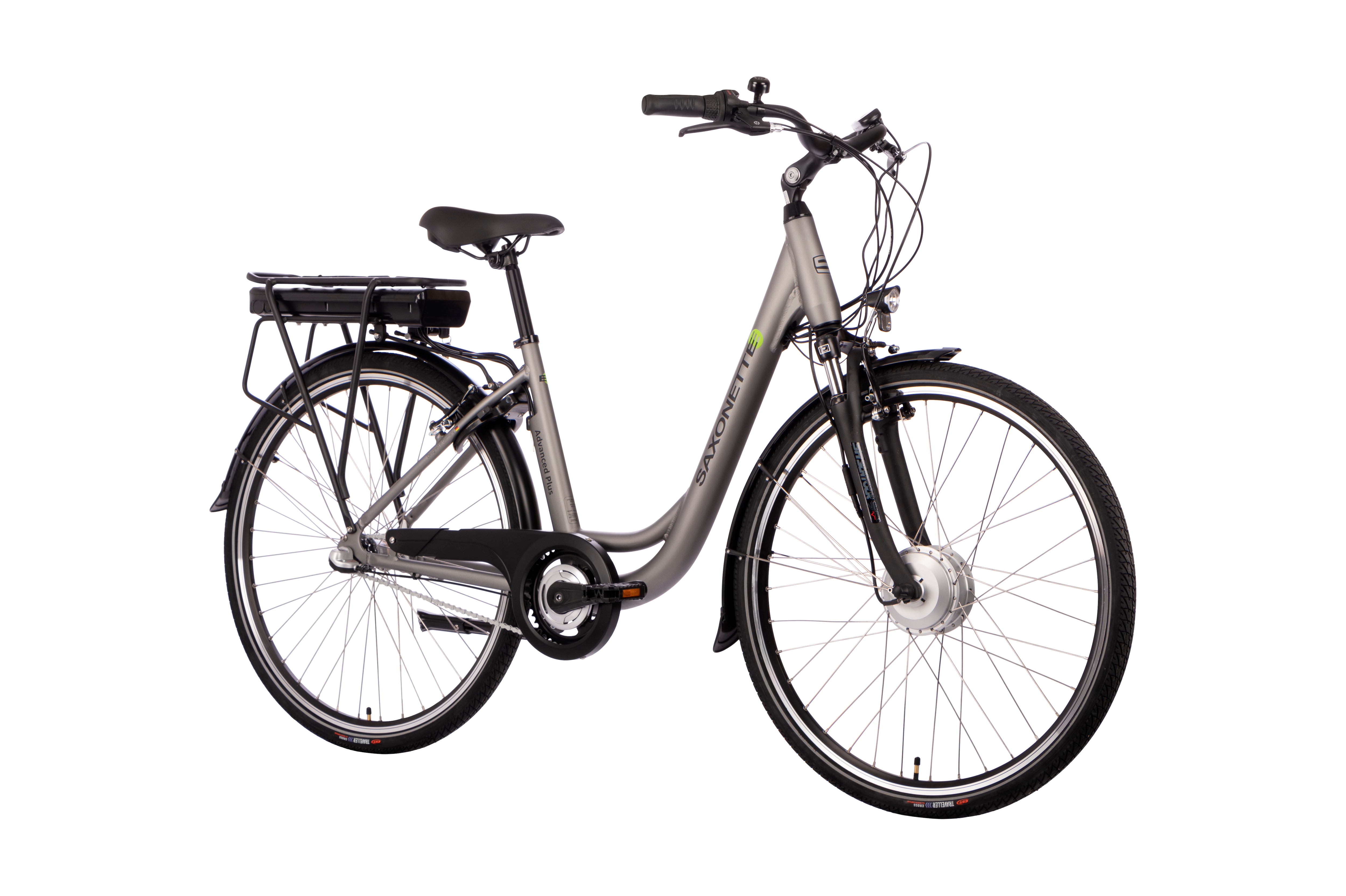 SAXONETTE Advanced Sport E-Bike Wave 7 Gang Kettenschaltung Federgabel silberr matt - Bild 1
