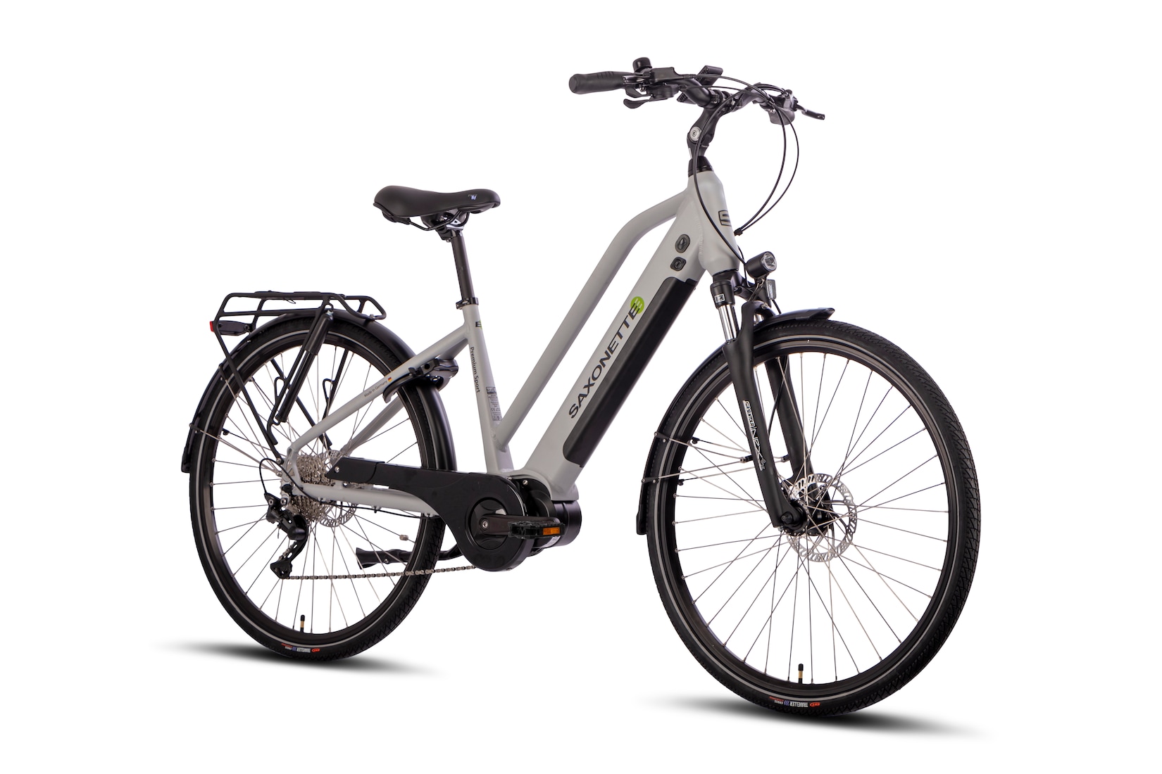 SAXONETTE Premium Sport E-Trekkingbike UNISEX 10 Gang Federgabel, Mittelmotor