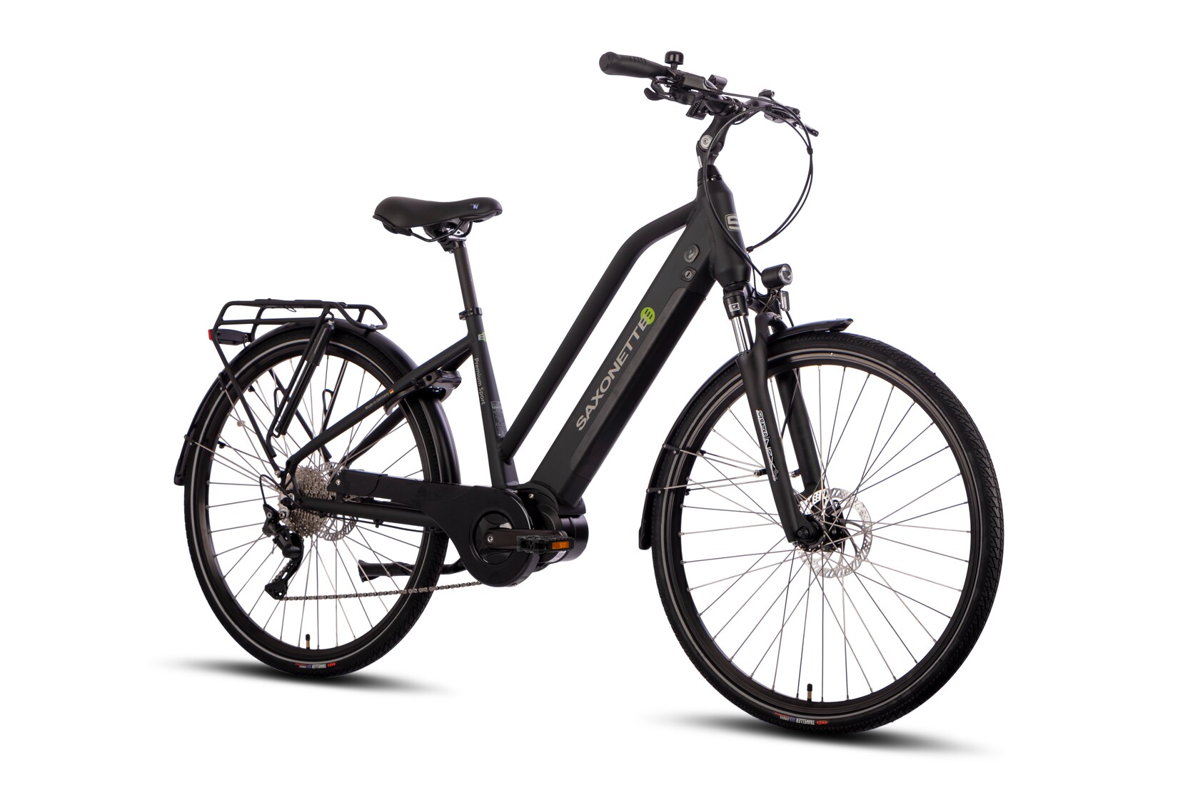 SAXONETTE Premium Sport E-Trekkingbike UNISEX 10 Gang Federgabel, Mittelmotor