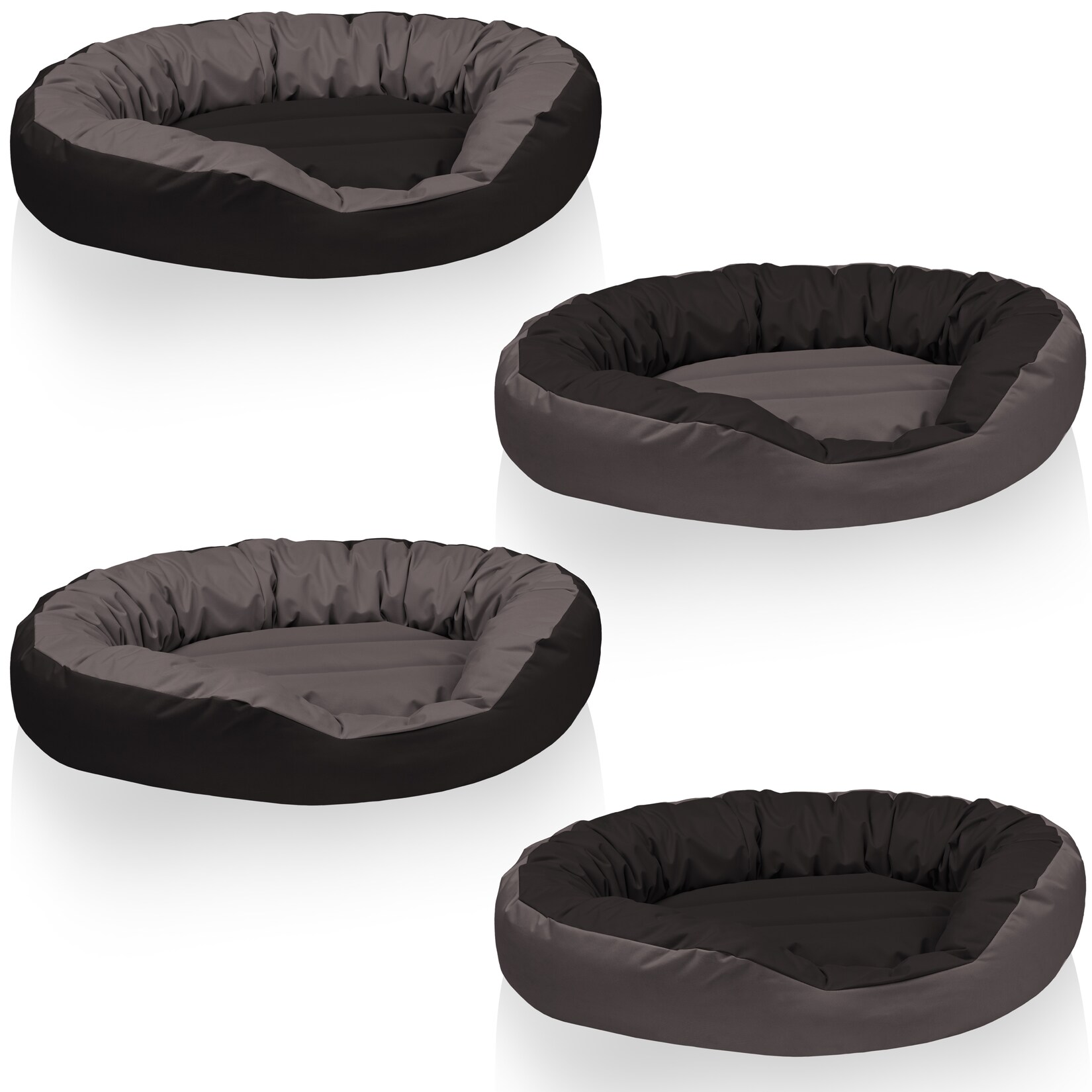 BedDog® Hundebett SUNNY 4in1 oder einfarbig, waschbar, mit Rand, Hundekissen