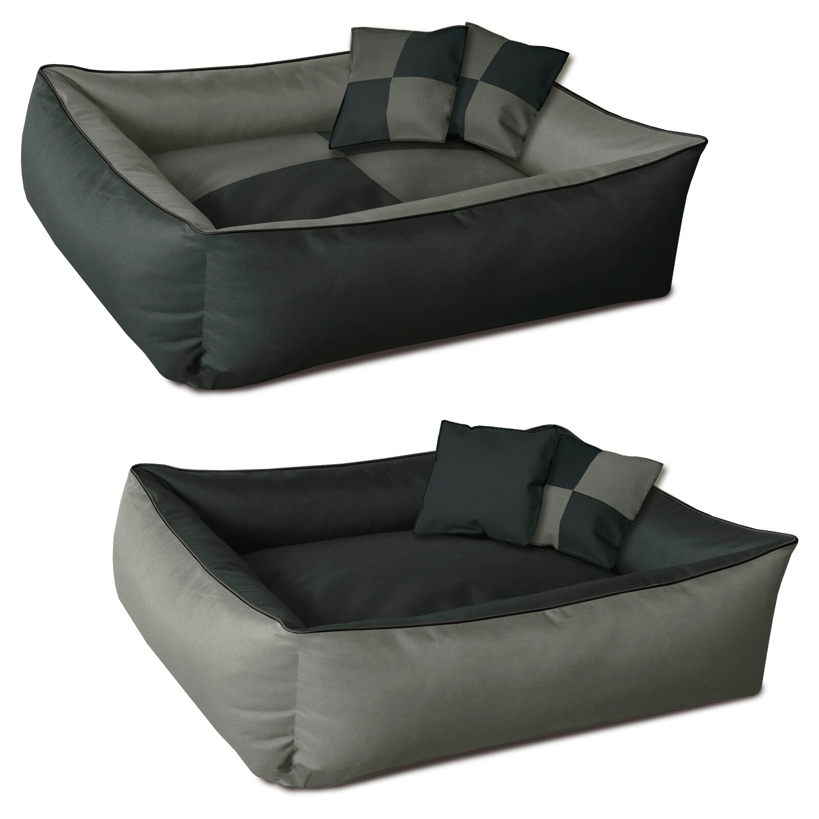 BedDog 2in1 Hundebett waschbar Hundekissen mit Rand Hundesofa
