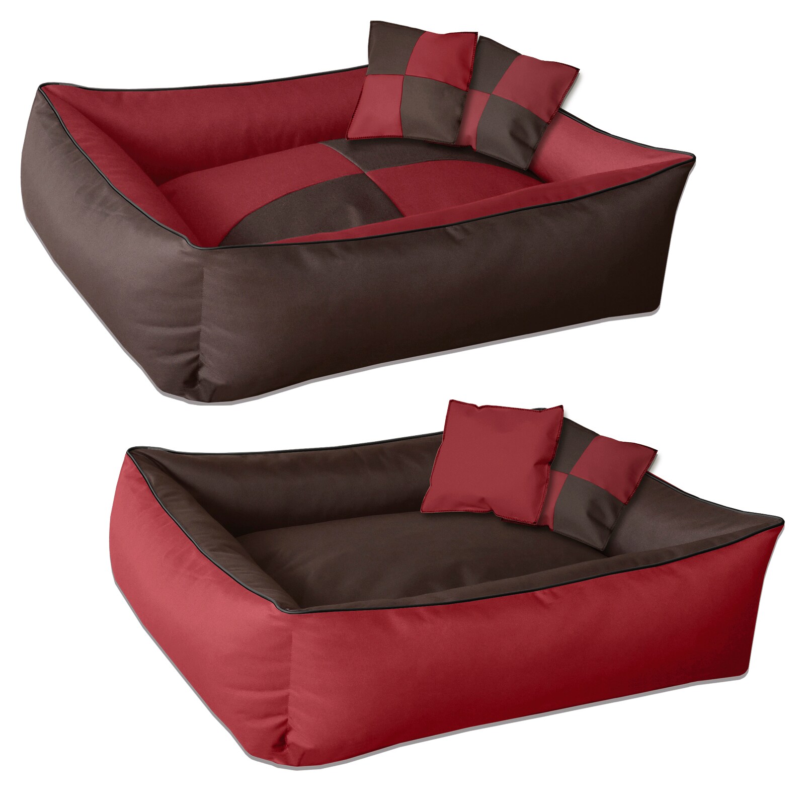 BedDog 2in1 Hundebett waschbar Hundekissen mit Rand Hundesofa