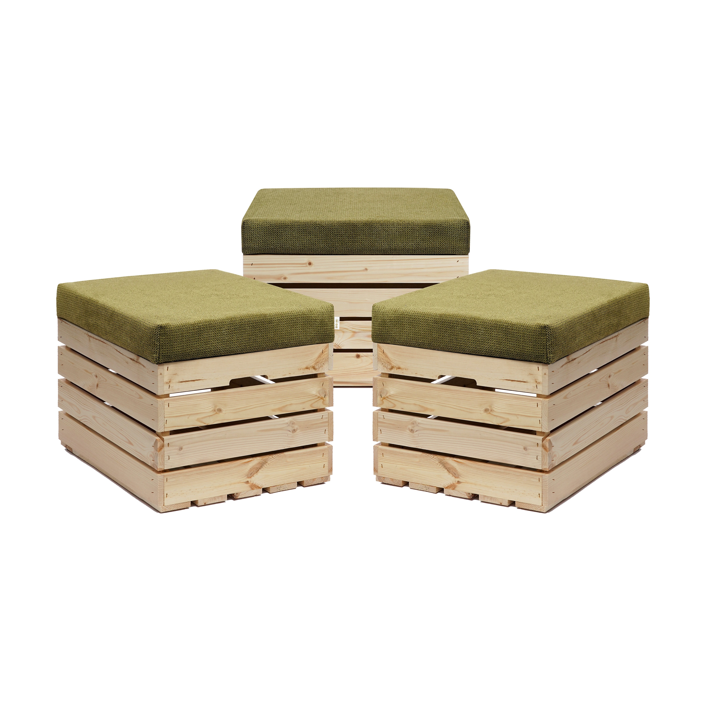 GrandBox Sitzhocker Holz SitzTruhe mit Stauraum 37x40x50 mit Polster