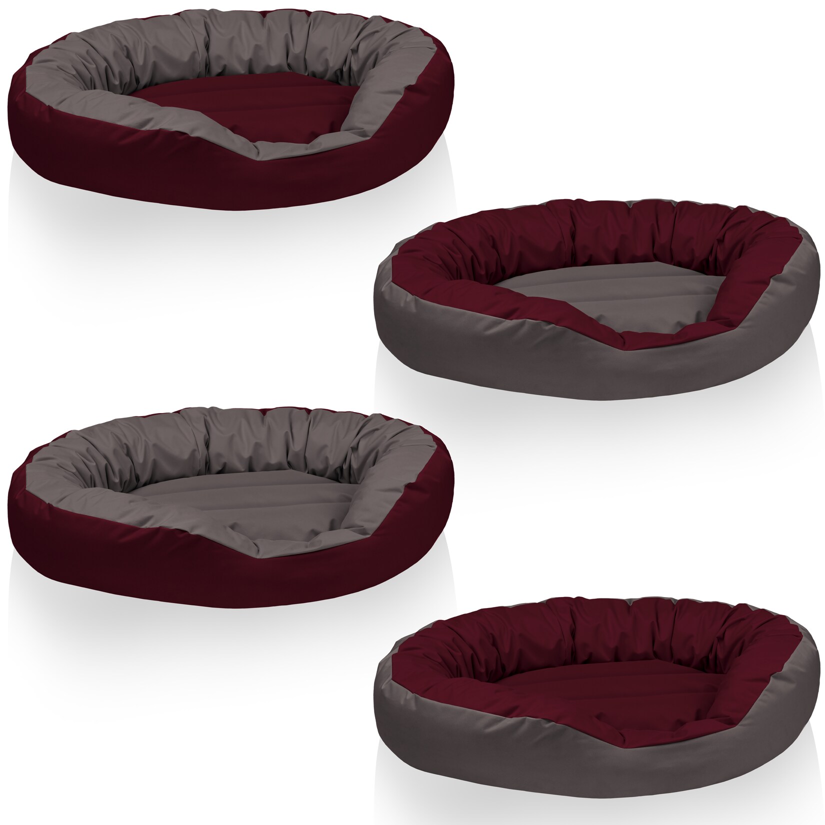 BedDog® Hundebett SUNNY 4in1 oder einfarbig, waschbar, mit Rand, Hundekissen