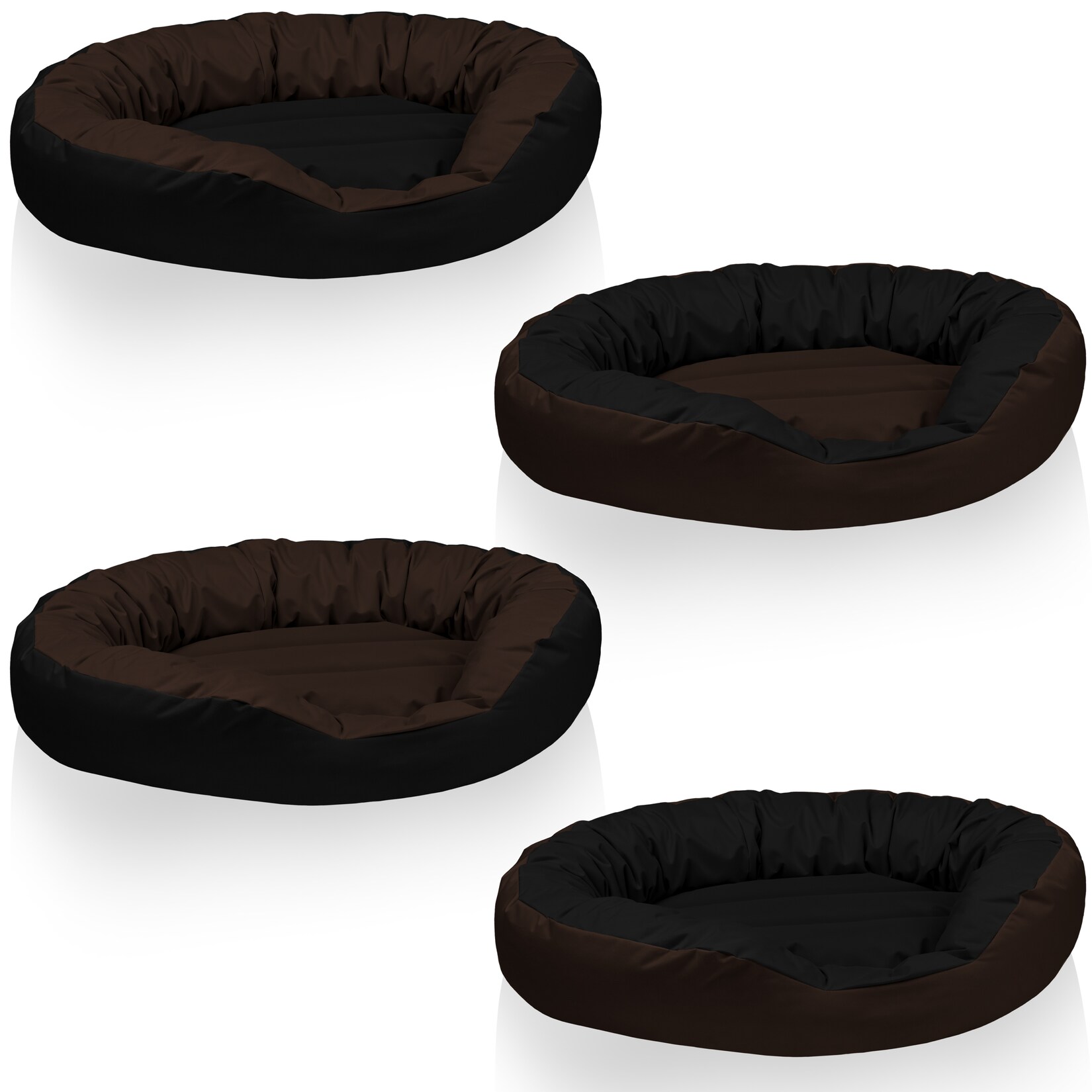 BedDog® Hundebett SUNNY 4in1 oder einfarbig, waschbar, mit Rand, Hundekissen