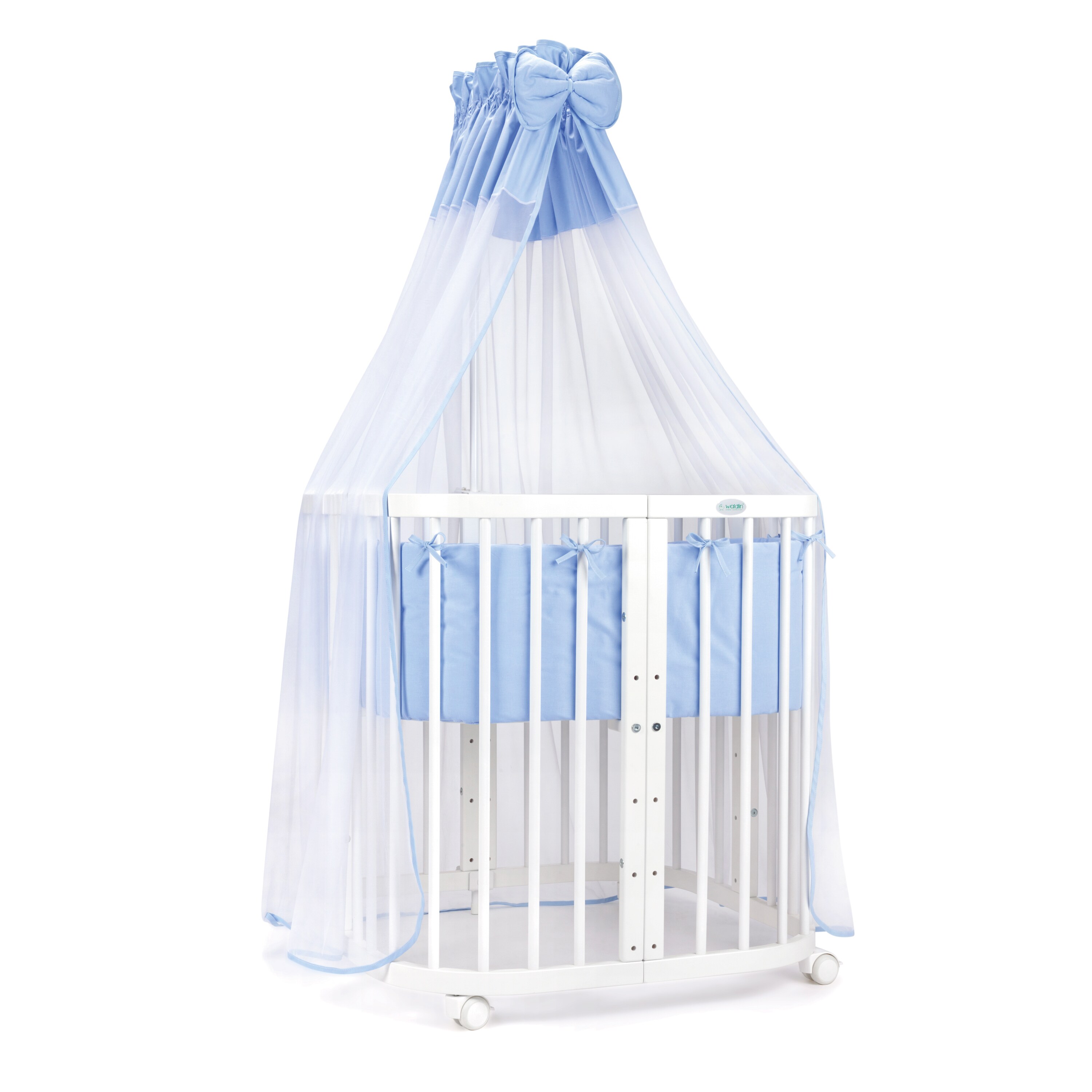 Waldin Babybett Kinderbett 7in1 mit Matratze, mitwachsendes Kinder-Bett - Bild 1