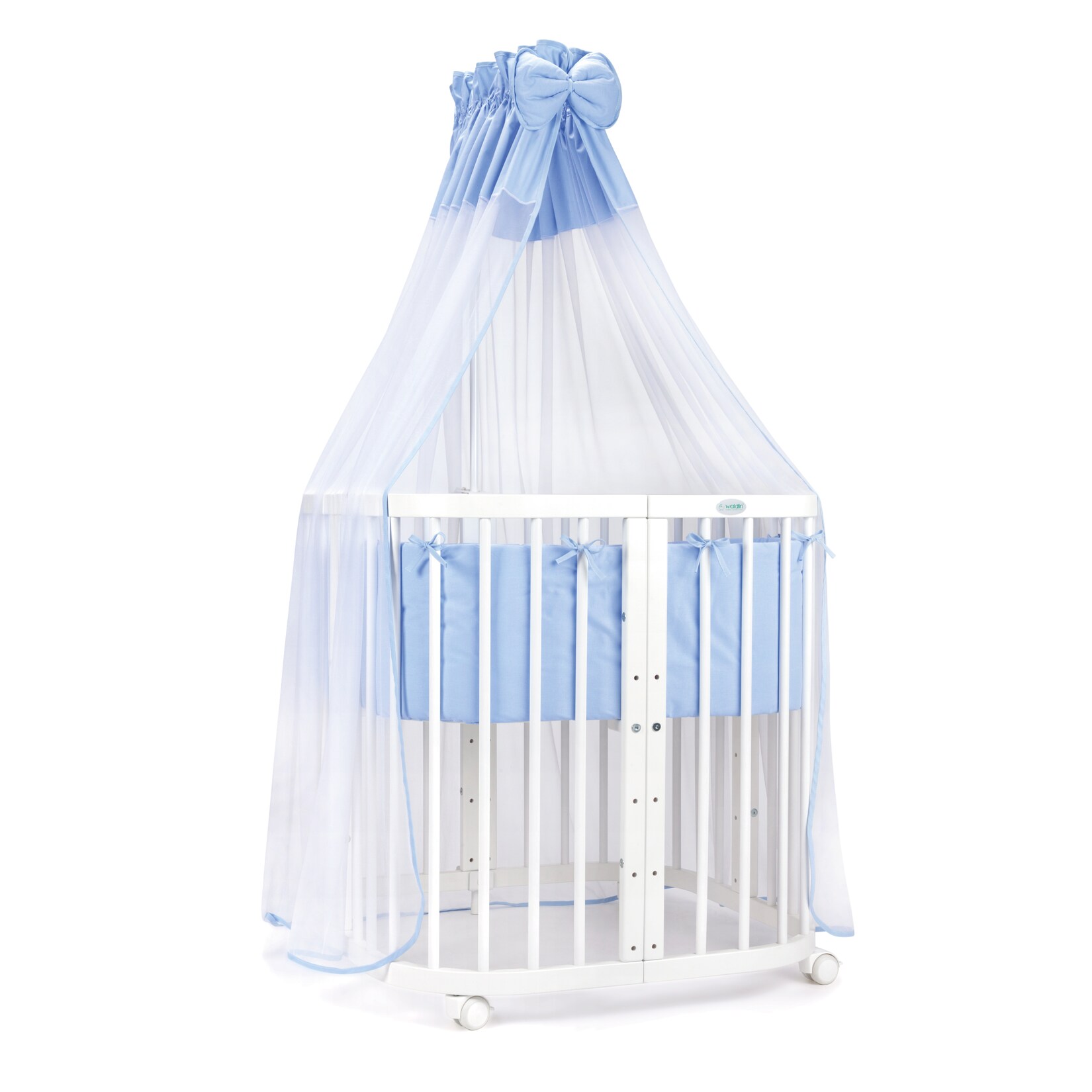 Waldin Babybett Kinderbett 7in1 mit Matratze, mitwachsendes Kinder-Bett