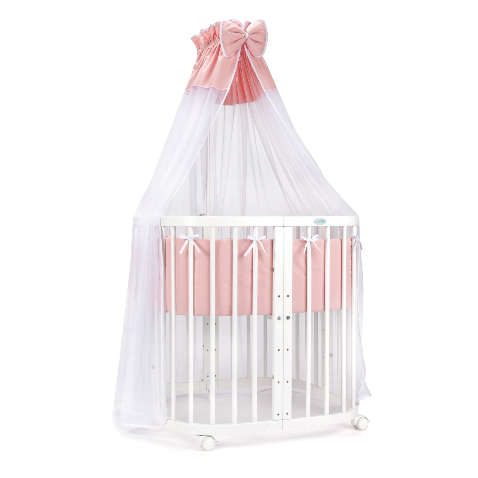 Waldin Babybett Kinderbett 7in1 mit Matratze, mitwachsendes Kinder-Bett