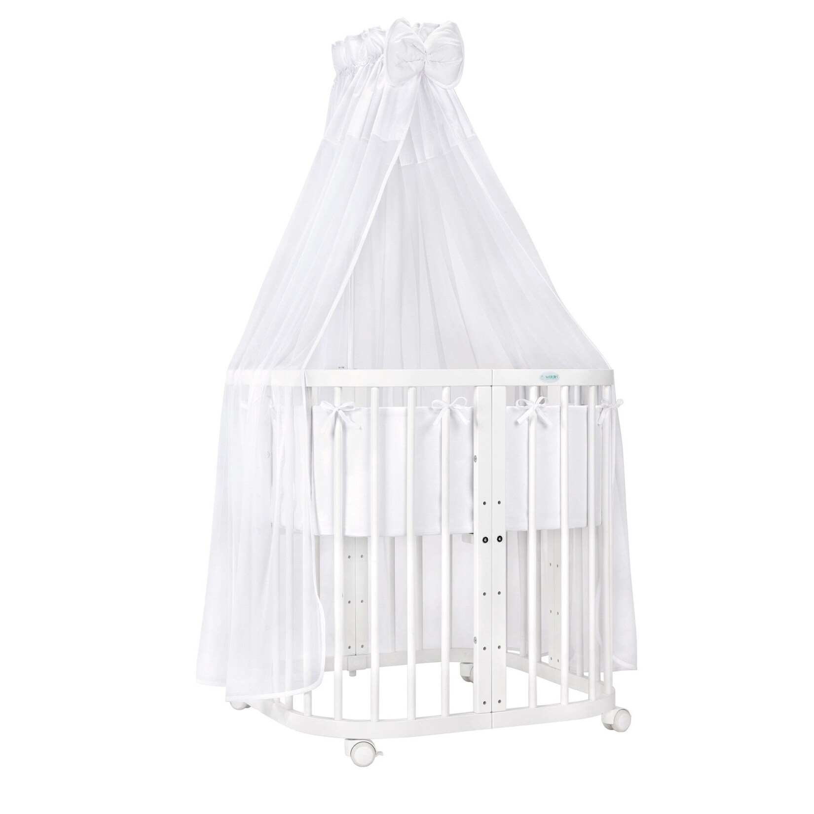 Waldin Babybett Kinderbett 7in1 mit Matratze, mitwachsendes Kinder-Bett