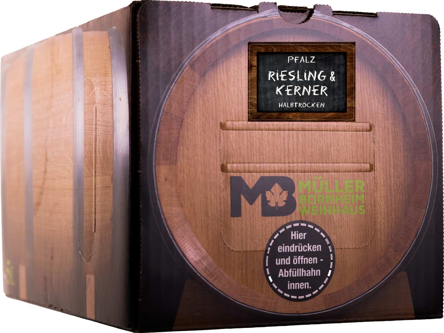 Weinhaus M&uuml;ller Bornheim Pfalz Riesling Kerner Wei&szlig;wein halbtrocken 12,5 % vol. 5 Liter Bag in Box - Bild 1