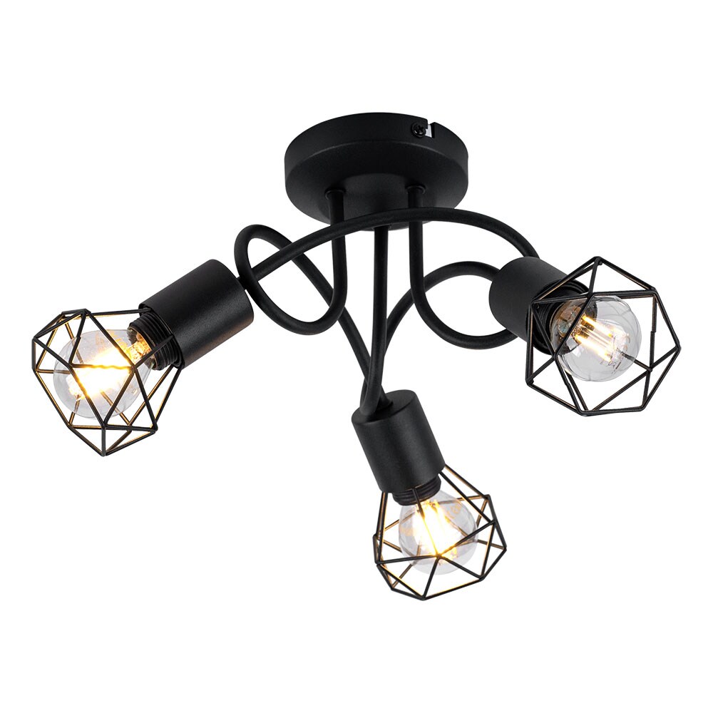 Deckenleuchte, schwarz, rund, 36 cm, XARA I - Bild 1