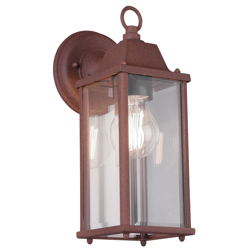 Wandleuchte, Laternen Design, rostfarben, H 29 cm | 04059157282506