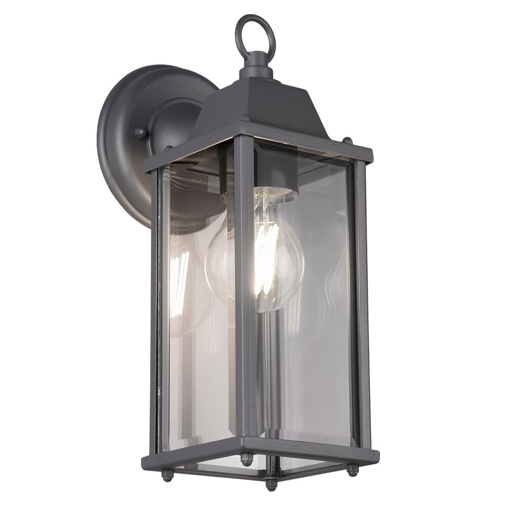 Wandleuchte, Laternen Design, anthrazit, H 29 cm, OLONA | 04017807442052