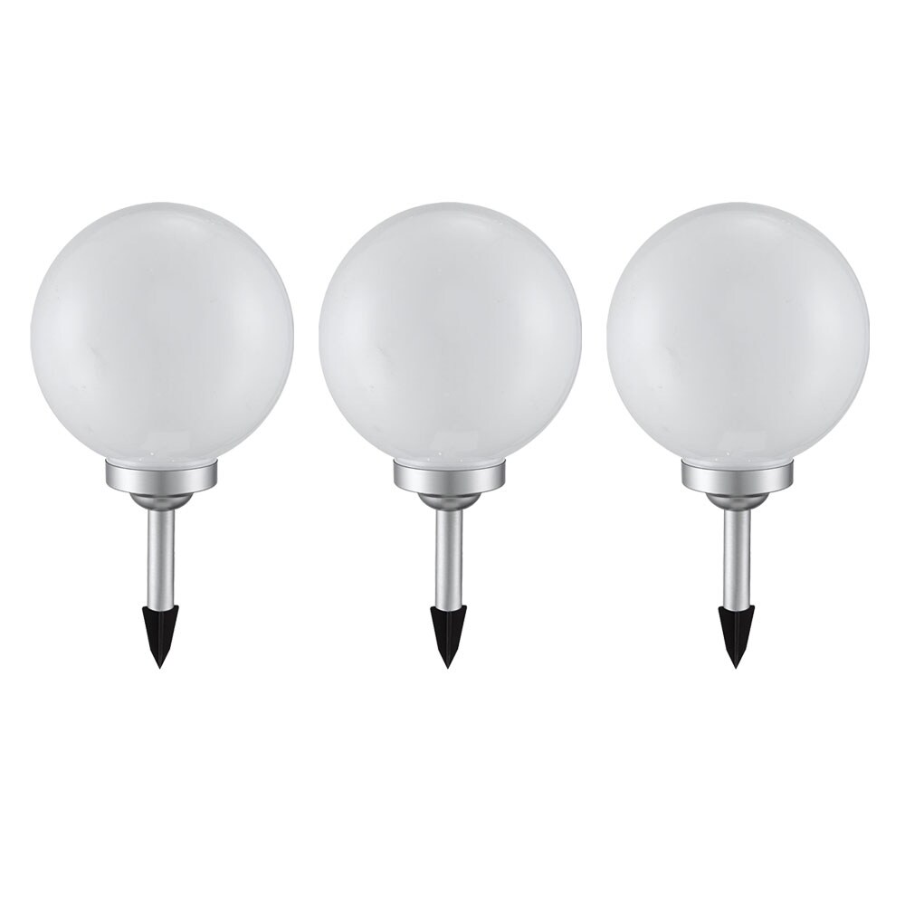 3er Set Solar Steckleuchte, Kugel weiß, Durchmesser 20 cm | 04036812860538
