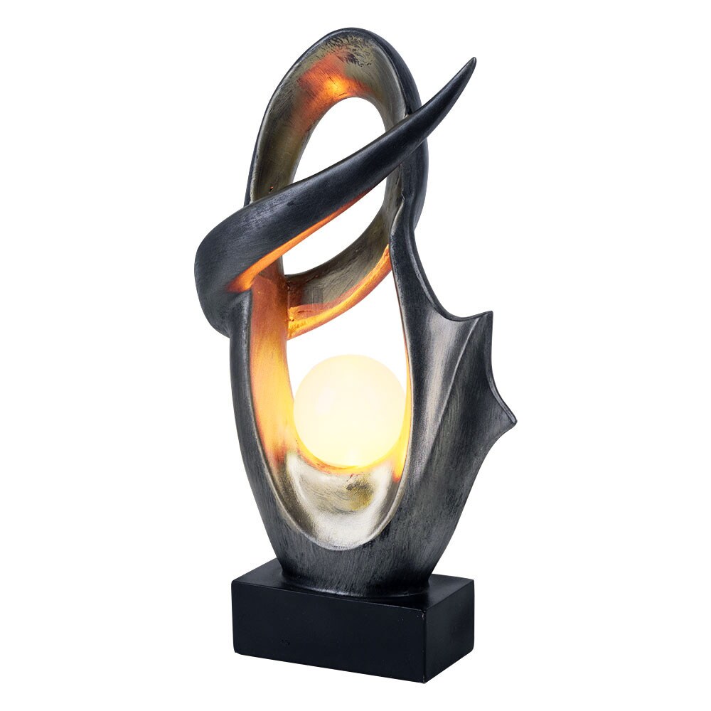 LED Solarleuchte, silber, Flacker-Effekt, Glas, Feuereffekt | 09007371549504