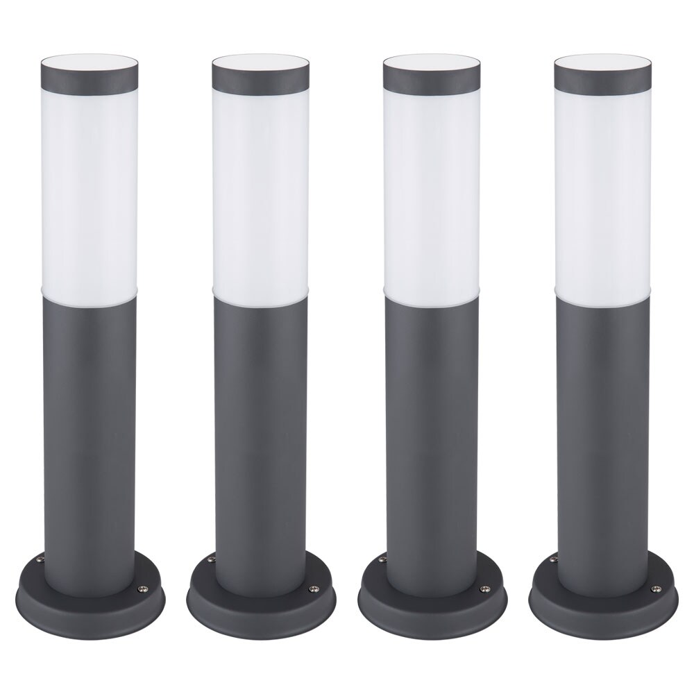 4er Set Sockelleuchte, Edelstahl anthrazit, Höhe 45 cm | 09007371568734