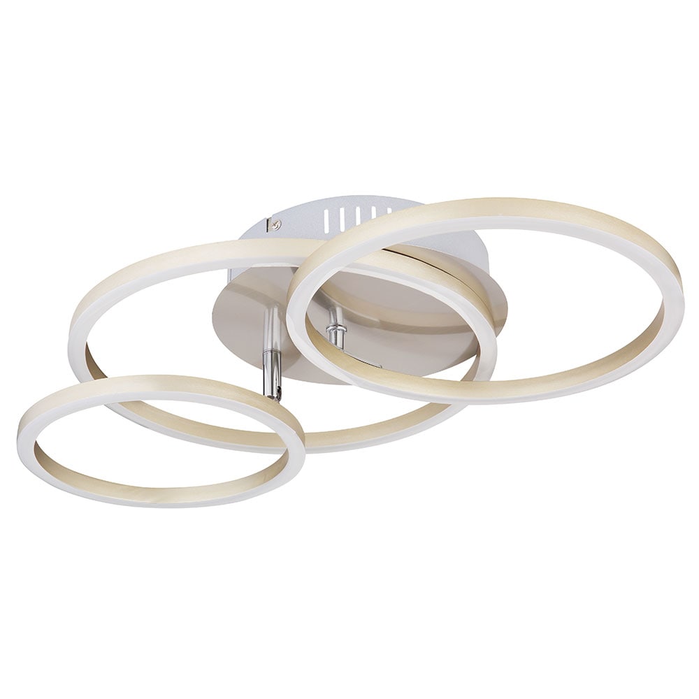 LED Deckenleuchte, Ring Design, silber, L 50 cm - Bild 1