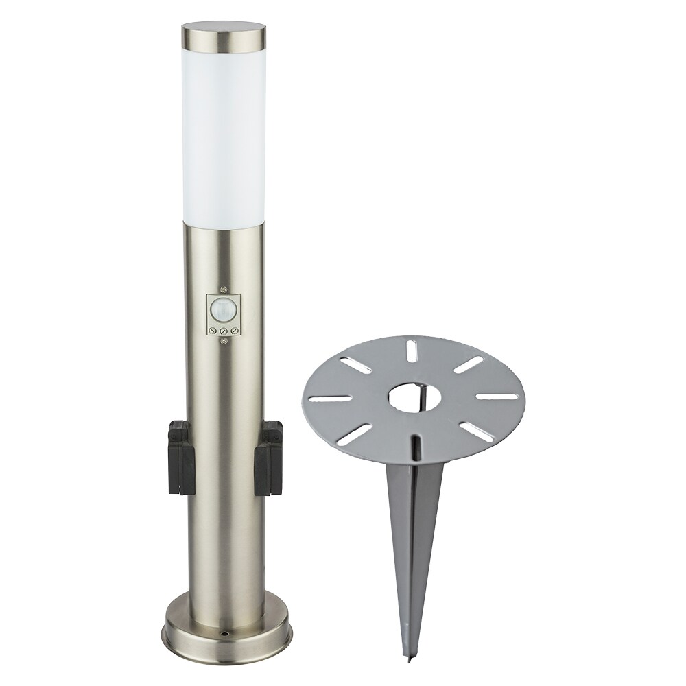 Stehlampe, 2x Steckdose, Bewegungsmelder, Erdspieß
