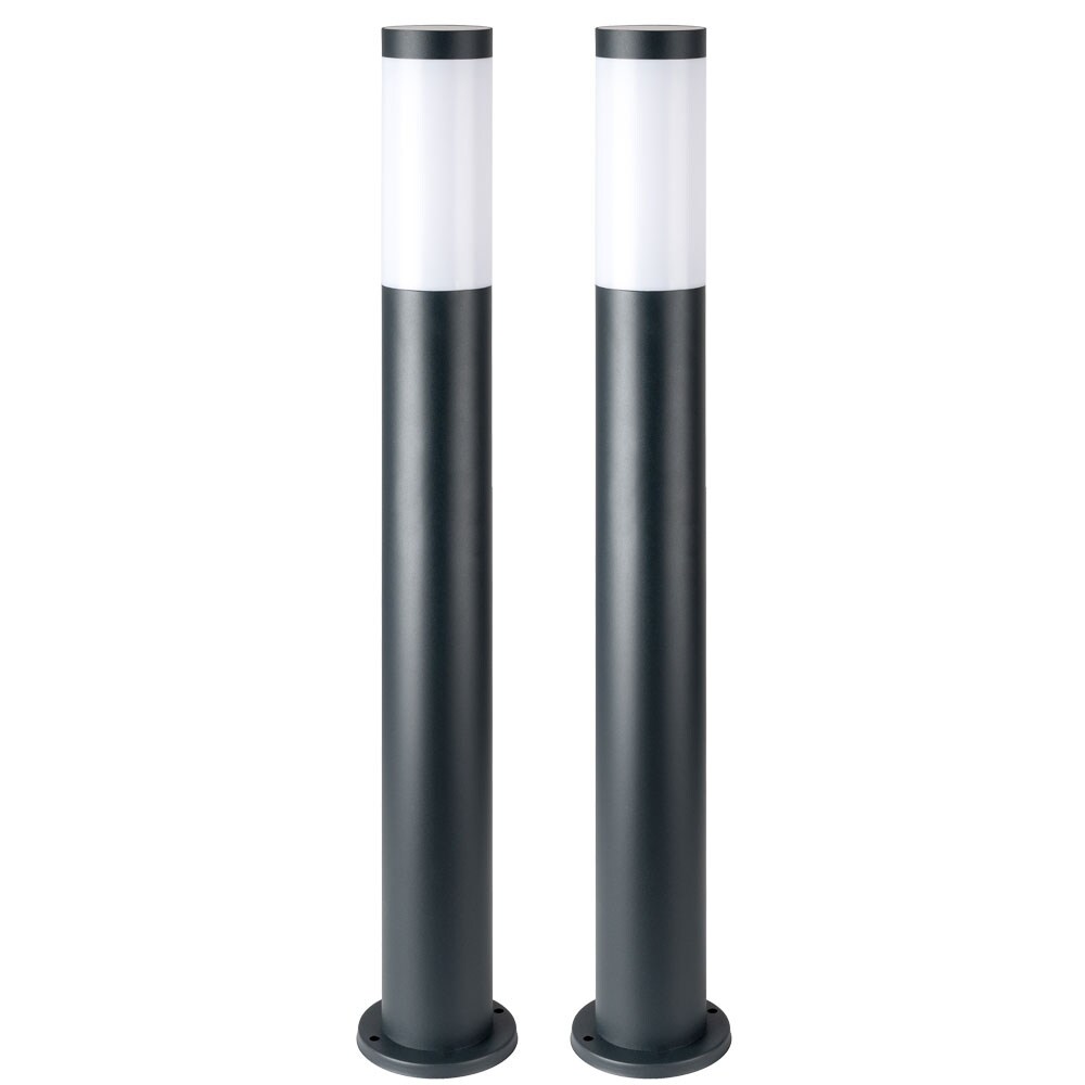 2x Stehleuchte, Edelstahl anthrazit, H 80 cm - Bild 1