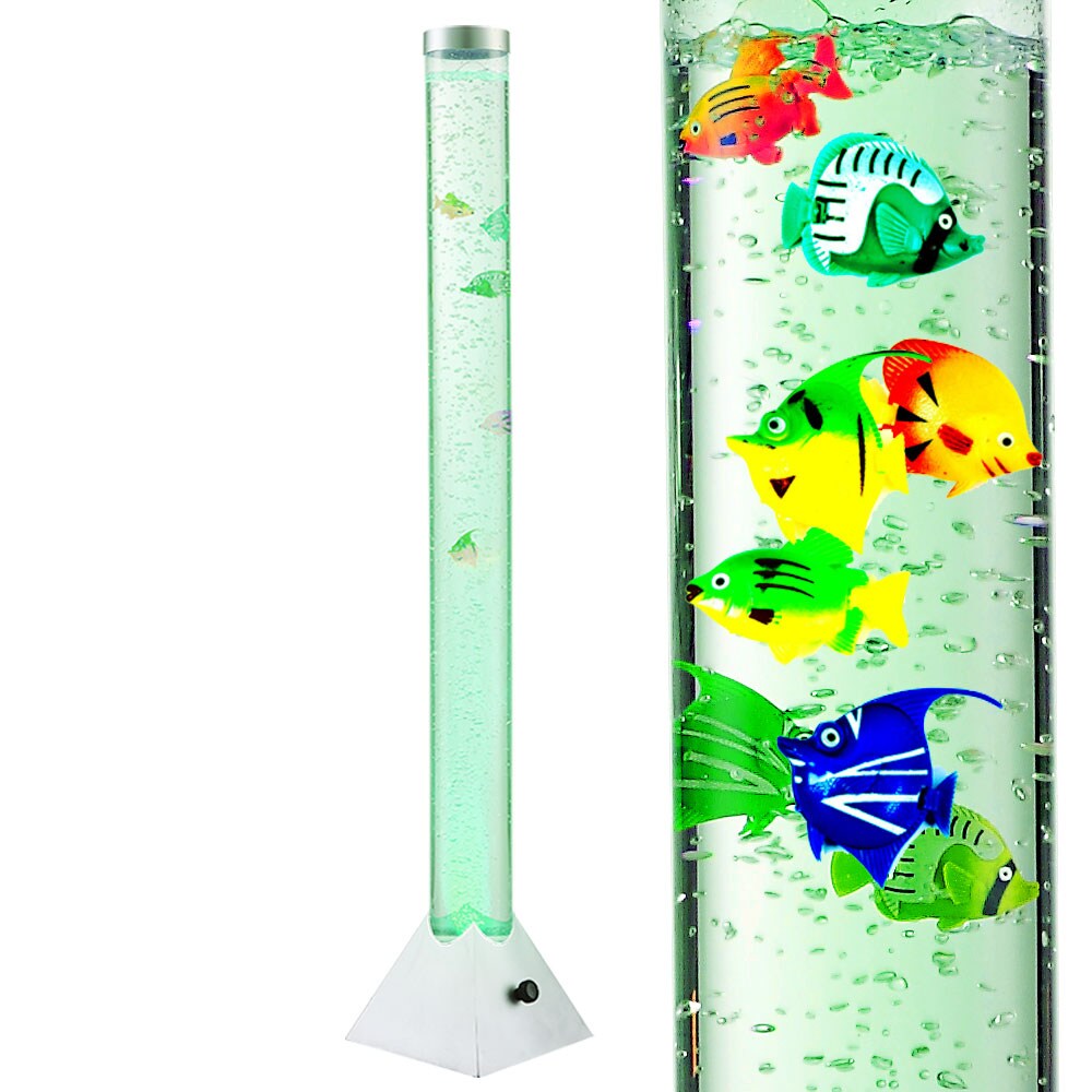 LED-RGB Stehleuchte, mit fünf Fischen, H 122cm | 09007371537594