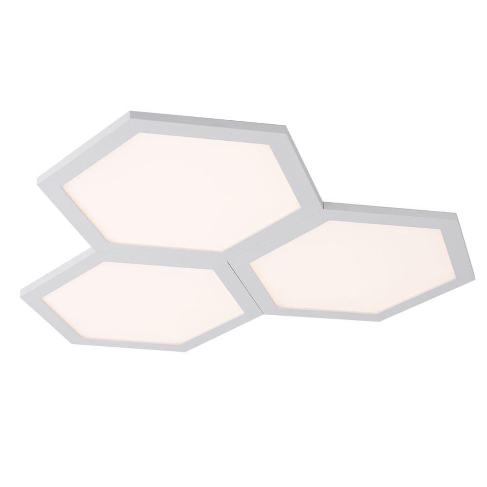 LED Deckenleuchte, opal, 3 flammig, modern, L 52cm - Bild 1