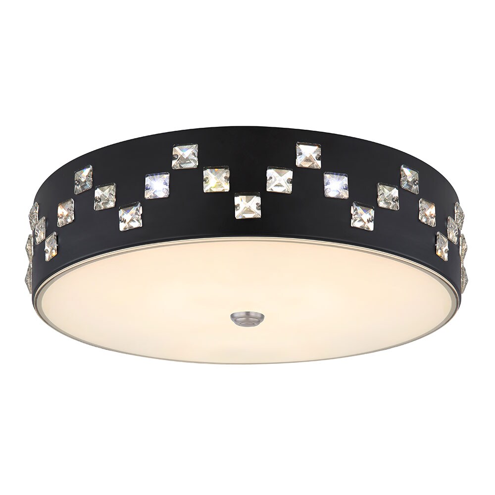 LED Deckenleuchte, Kristalle, CCT, Fernbedienung, CCT, D 45 cm - Bild 1