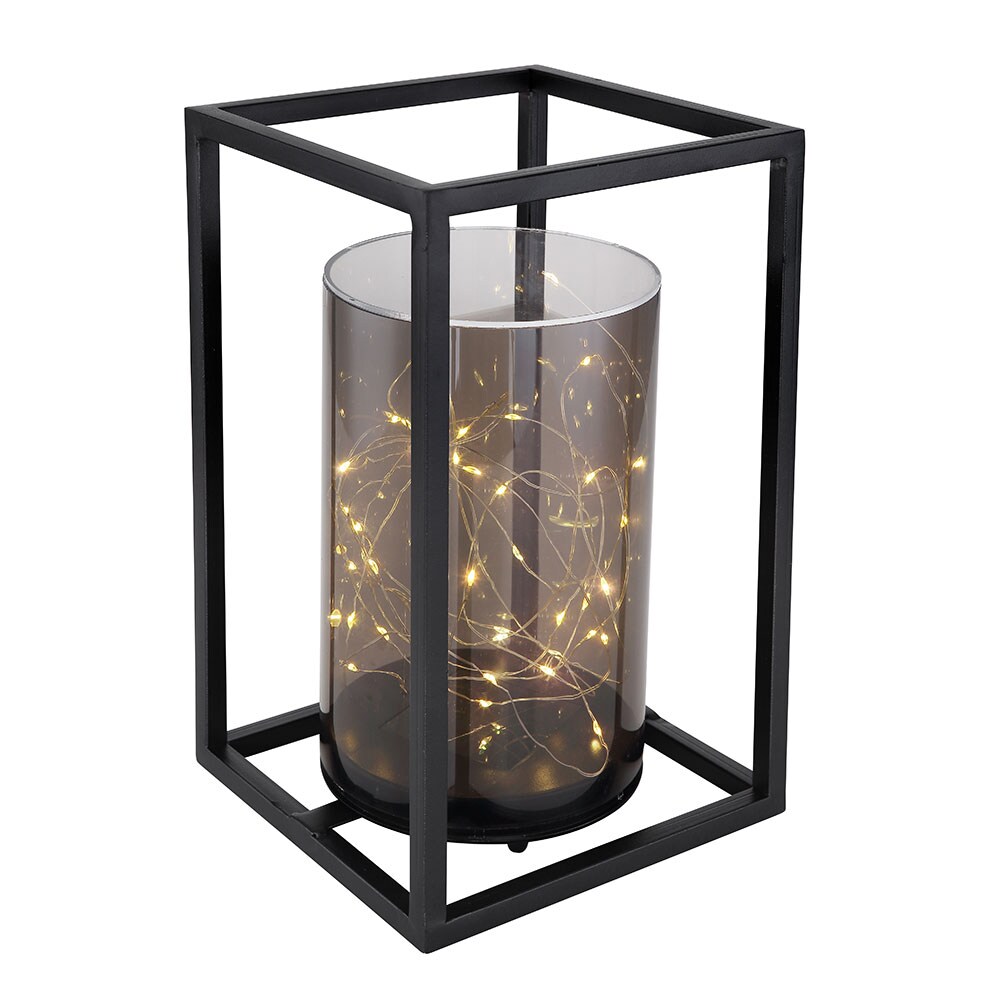 LED Solarleuchte, Gartendeko, schwarz, Lichterkette, H 28 cm | 09007371418152