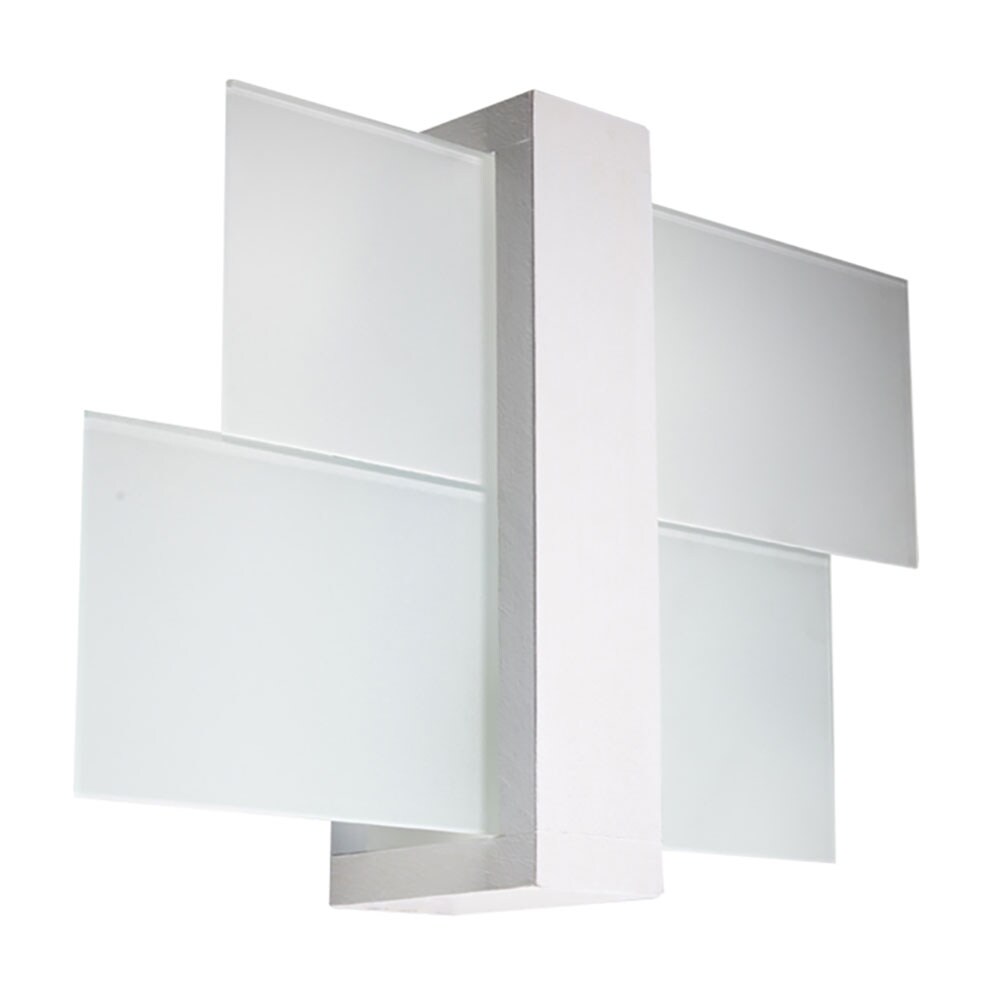 Wandleuchte wei&szlig;, Holz, Glas, B 30 cm - Bild 1