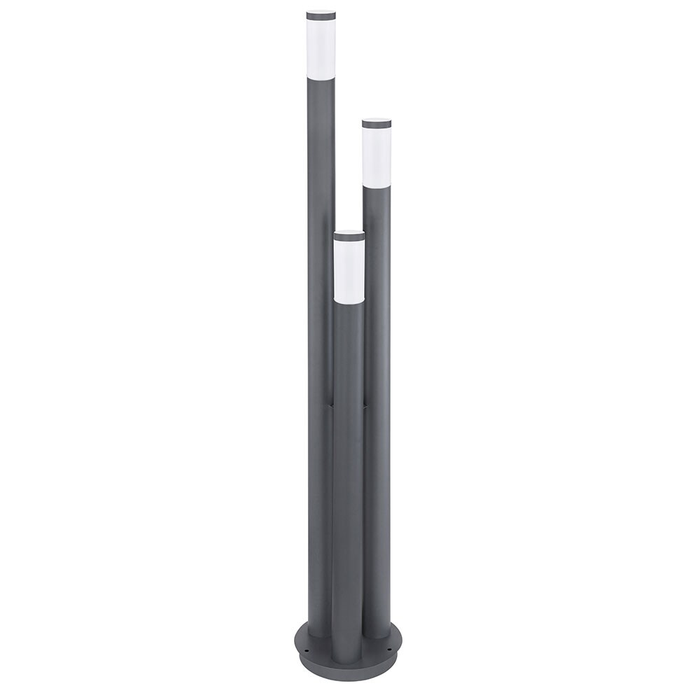 Stehleuchte, Edelstahl, anthrazit, 3-Säulen, H 170 cm | 04059157170056