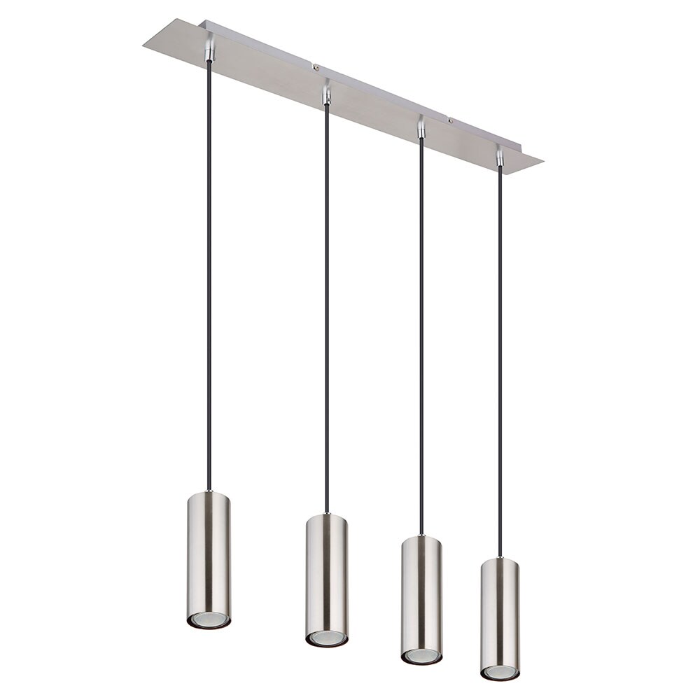 Hängeleuchte, rechteckig, 4 Hänger, nickel matt, H 150 cm | 09007371416868