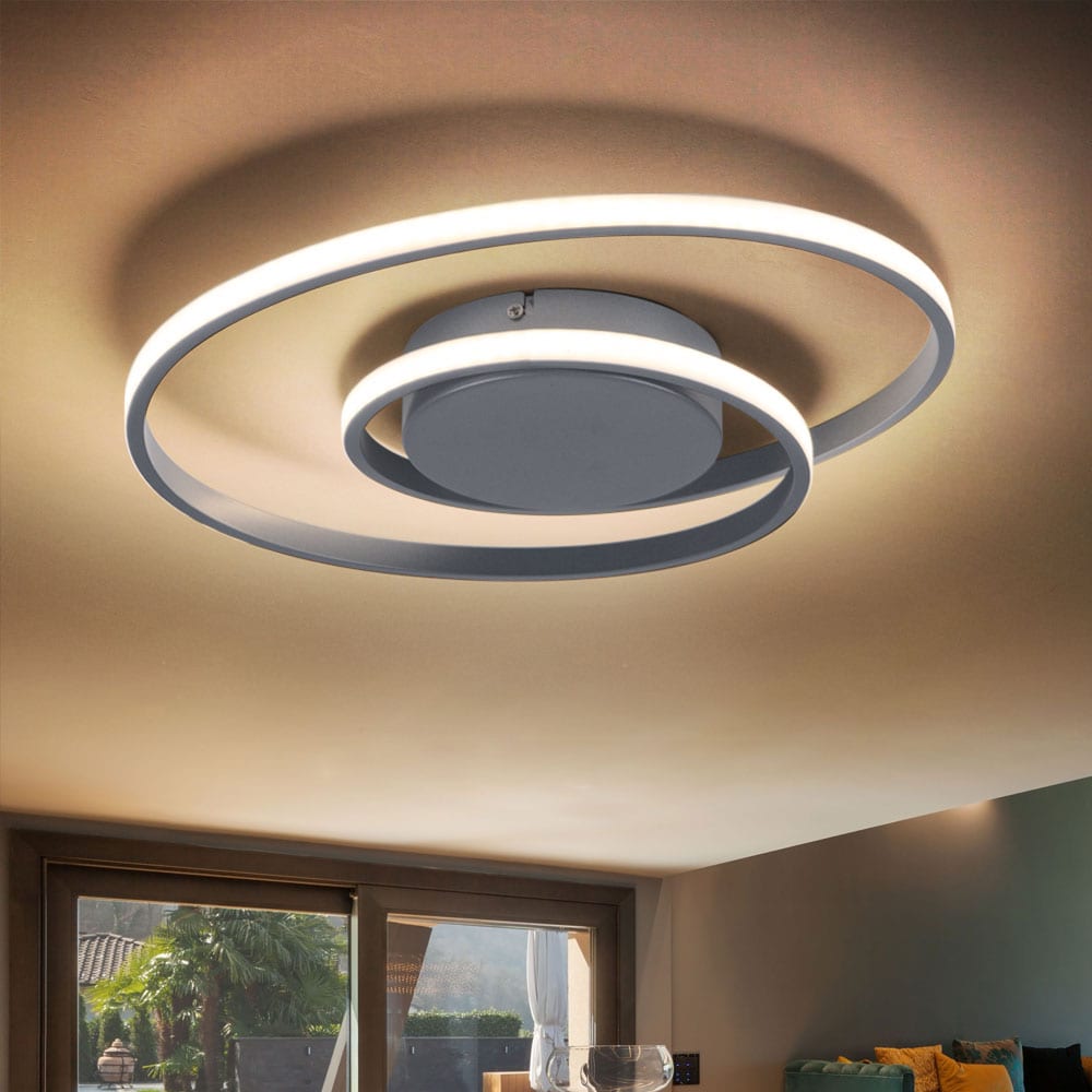 LED Deckenleuchte, Ring Design, dimmbar, 39 cm - Bild 1