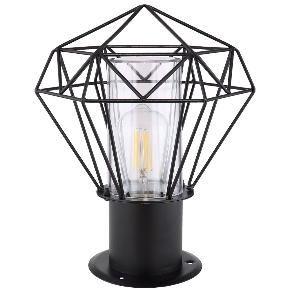 Sockelleuchte, Gitterschirm schwarz, H 31,5 cm | 09007371544387