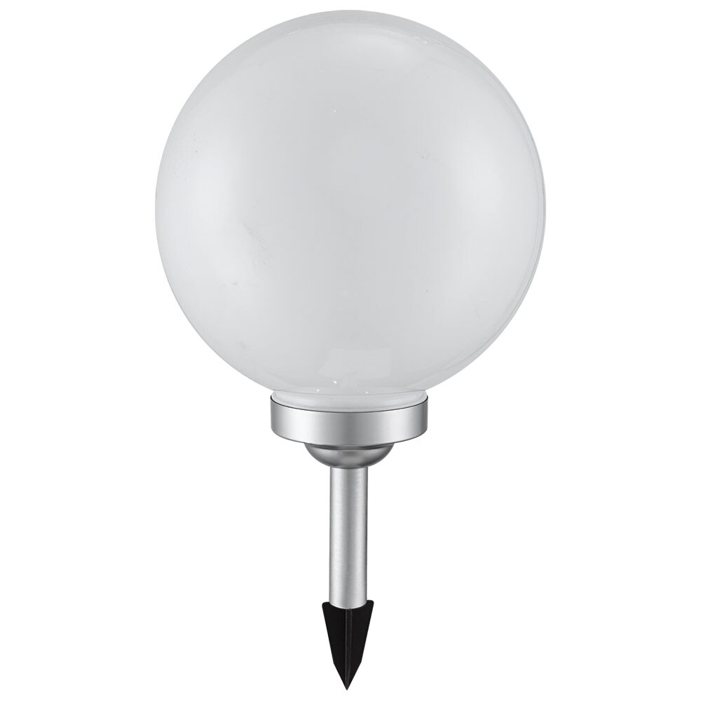 LED Solarleuchte, Kugel weiß, DM 25 cm, H 65 cm | 04059157283183