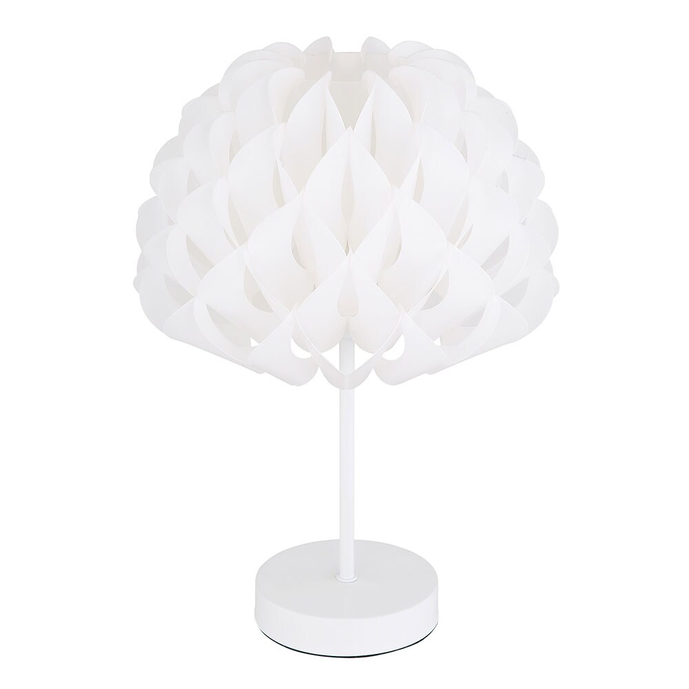 Tischleuchte, Dekorbögen, Metall, weiß, H 35cm | 09007371433346