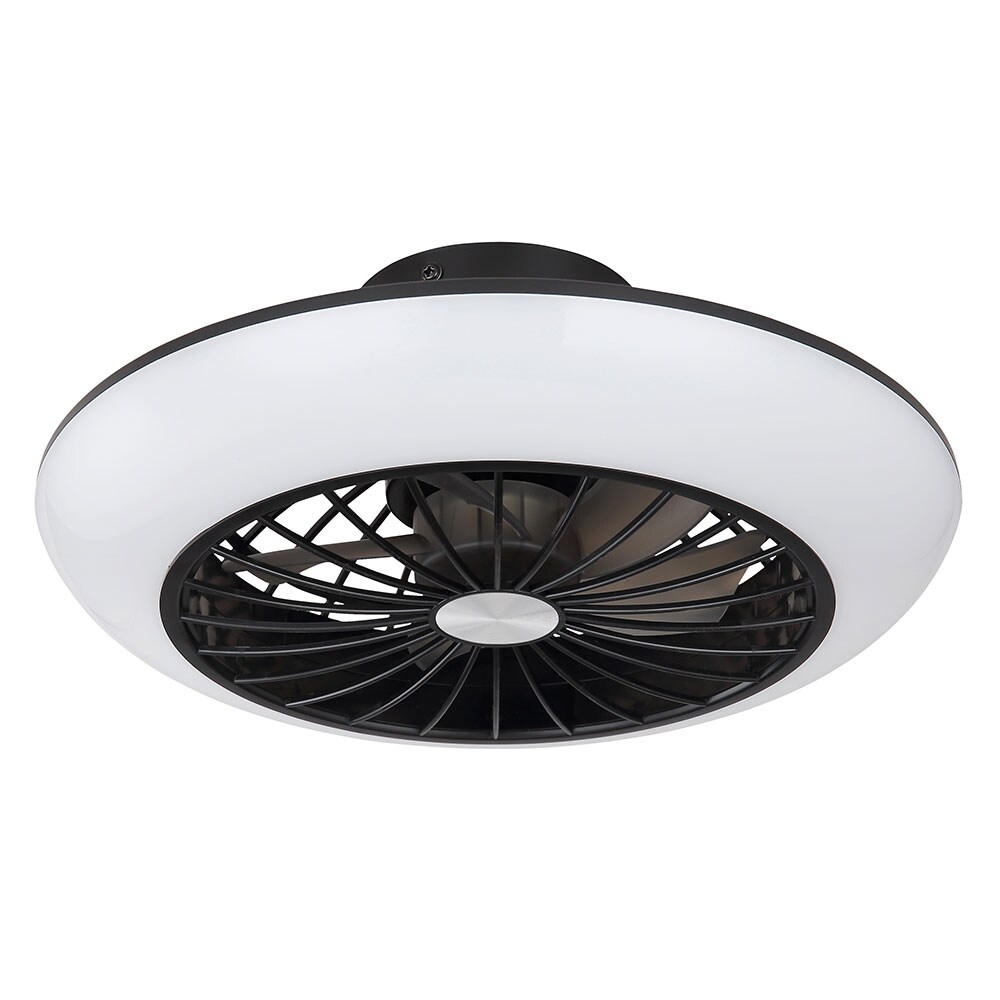 LED Deckenventilator, Memory, schwarz, k&uuml;hlend, D 30cm - Bild 1