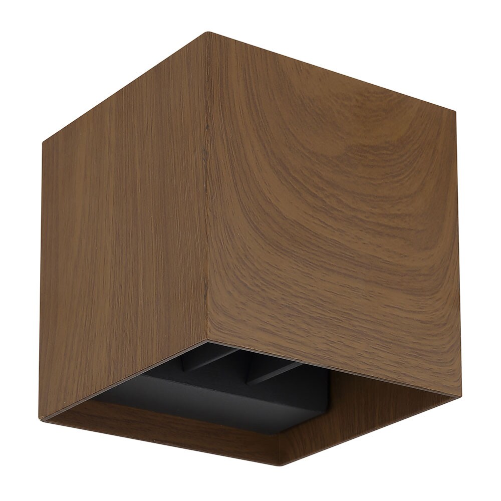 LED Wandleuchte, Up & Down, Holzoptik, wetterfest, L 10 cm | 09007371567843