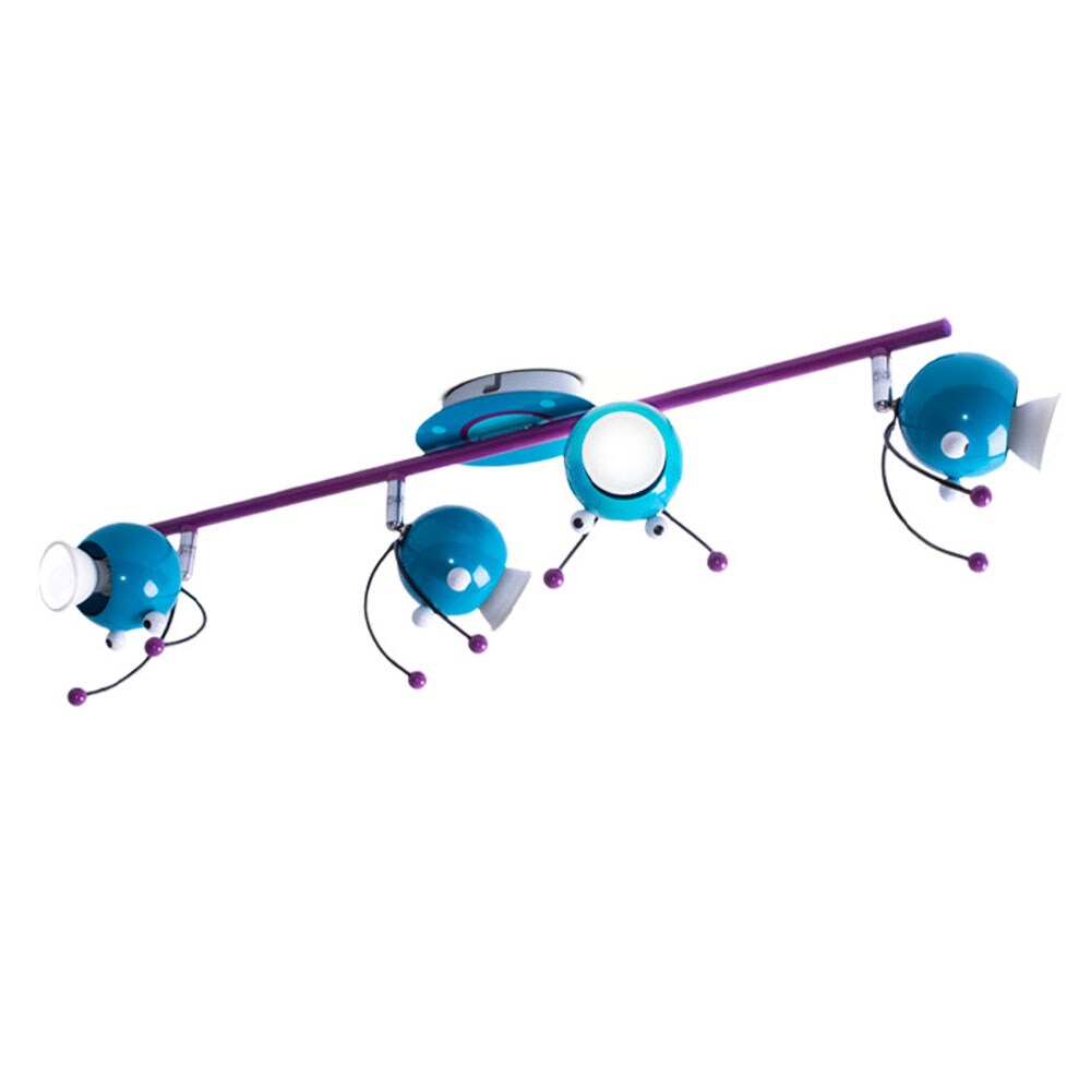 LED Deckenleuchte, Spots flexibel, t&uuml;rkis, lila, 76cm - Bild 1