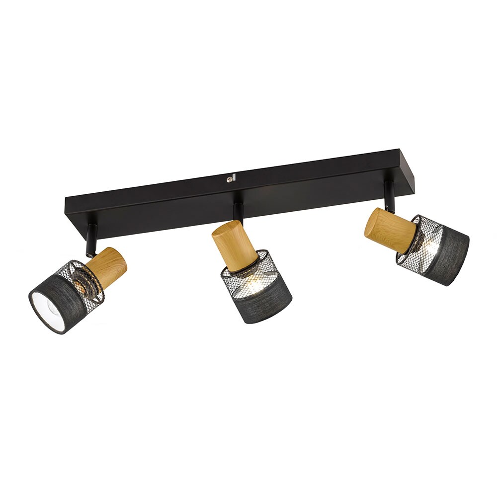 Deckenleuchte, Eisen Stahl, 3-Flammig, L 45 cm - Bild 1