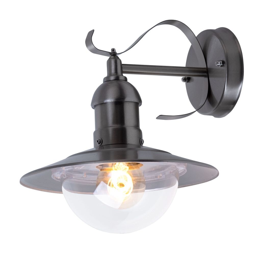Wandleuchte, Laterne, Edelstahl, klar, H 27 cm | 04059157289116