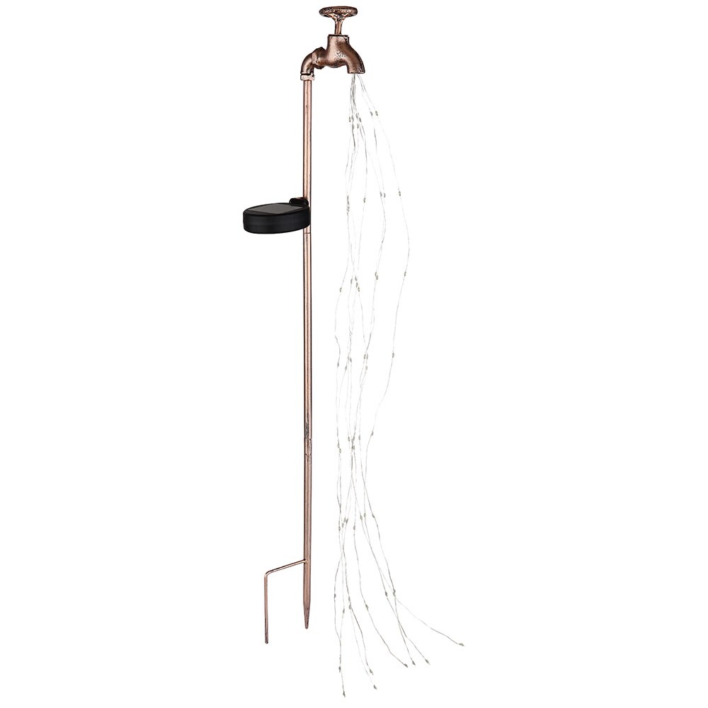 LED Solarleuchte, Wasserh&auml;hne, Erdspie&szlig;, gold, H 53 cm - Bild 1