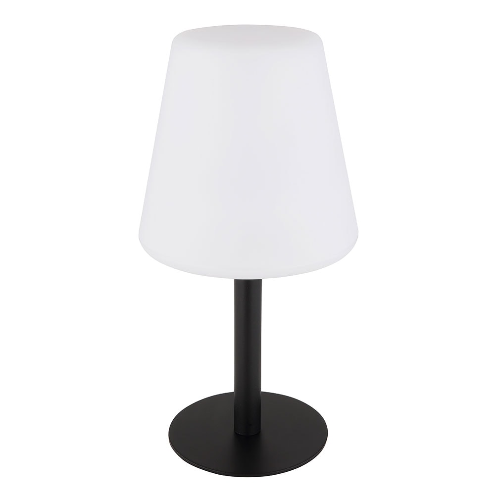 RGB LED Solar Tischleuchte, schwarz, wei&szlig;, Farbwechsel, H 30 cm - Bild 1