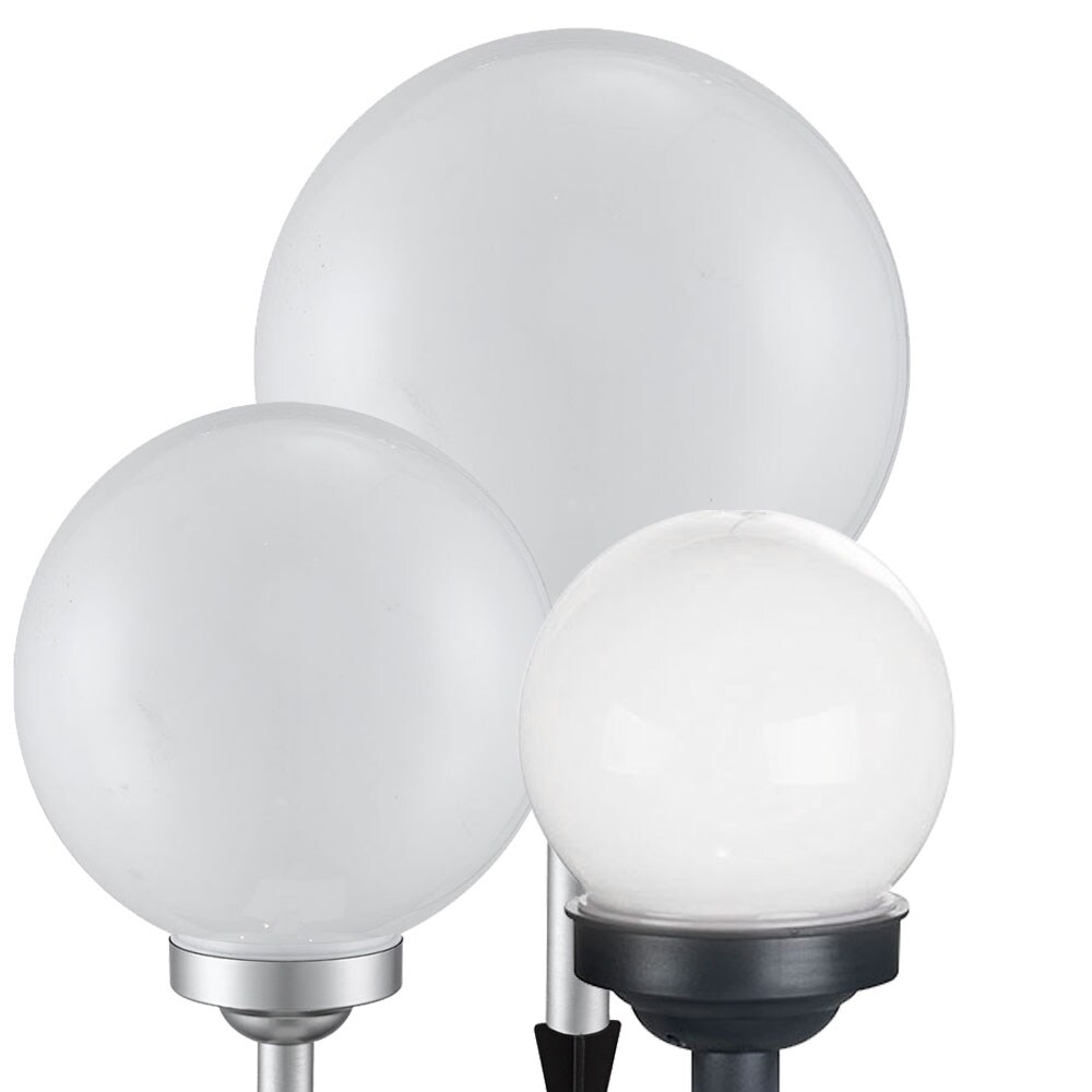 3er Set LED Solarleuchten, Außenlampe, Kugel, weiß silber | 04059157353411