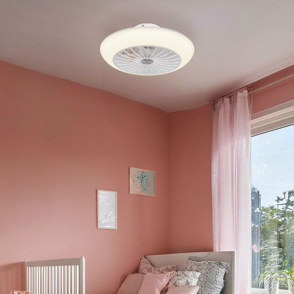 LED Deckenventilator, 3 Stufen, wei&szlig;, D 30 cm - Bild 1