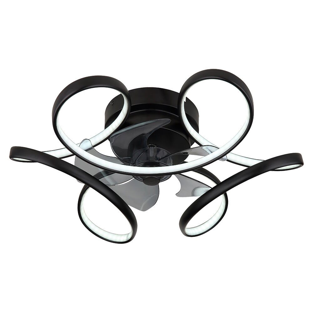 LED Deckenventilator, Fernbedienung, dimmbar, CCT, schwarz | 09007371461776